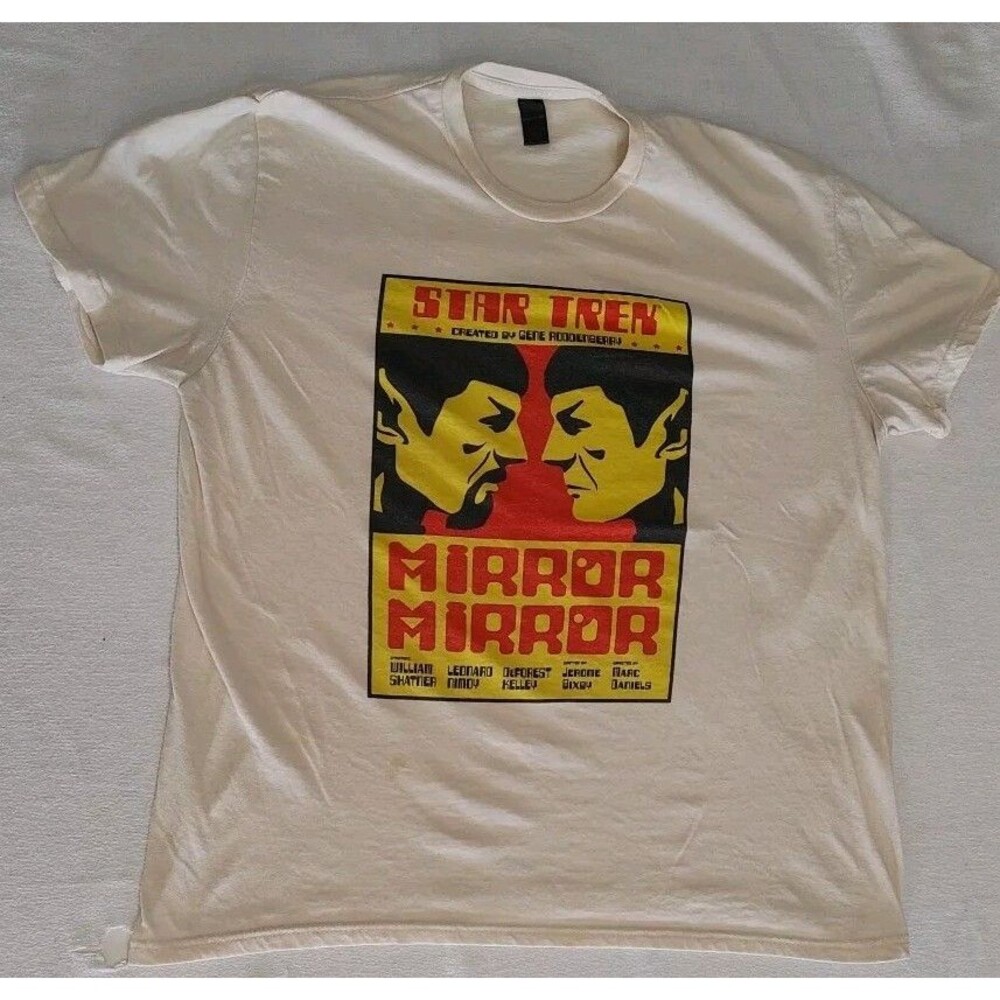Star Trek Mirror Mirror Episode Poster Style T-Shirt Spock Adult Size Large